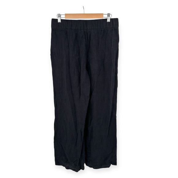 Soft Surroundings Oceo Gauze Wide-Leg Pants in black Size M - Picture 9 of 10